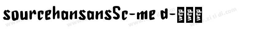 sourcehansansSc-me d字体转换
